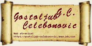 Gostoljub Čelebonović vizit kartica